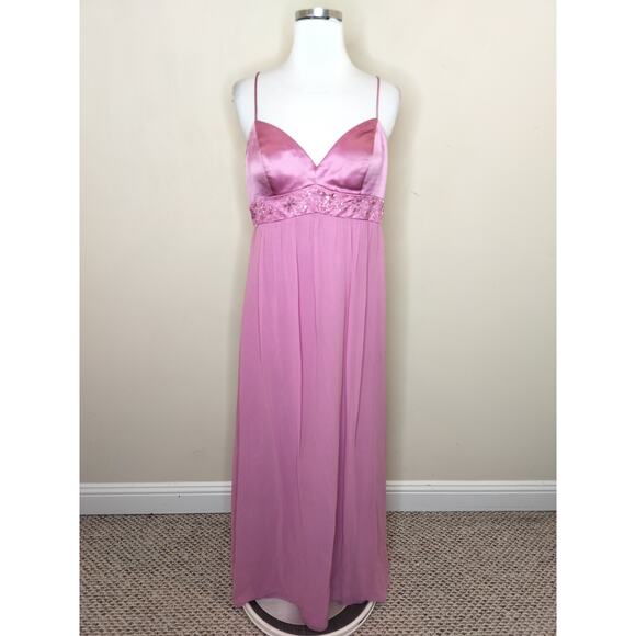 OC OC Silk Beaded Maxi Dress Princess Y2K Fairy Whimsy Prom - Picture 1 of 13